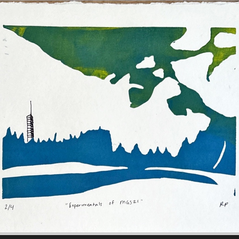 Abstract Green and Blue Art Print